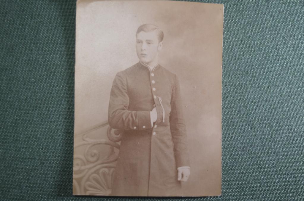 Старинное фото "Юноша". Фотография М. Конарский, Москва, Газетная. Царская Россия.