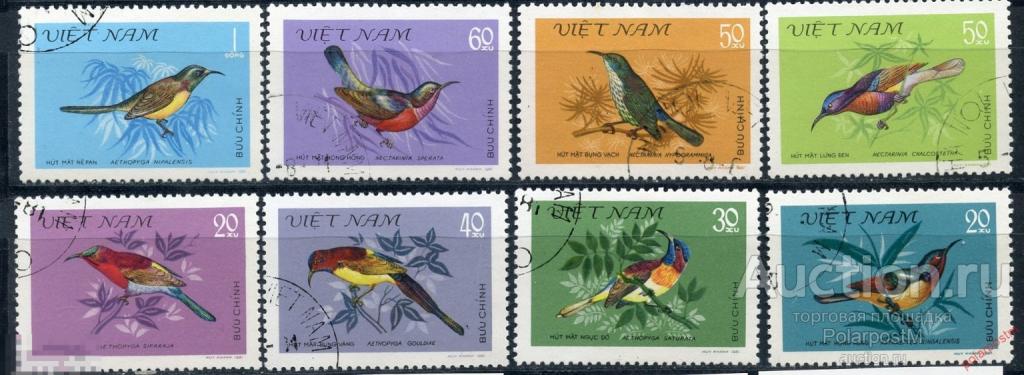 Н15 ВЬЕТНАМ 1981 1171-1178 Птицы - солнечные птицы. Фауна 