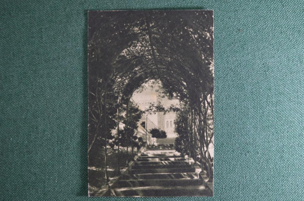 Открытка старинная "Ливадия. Трельяж". Фабрика Гознак. Москва. СССР