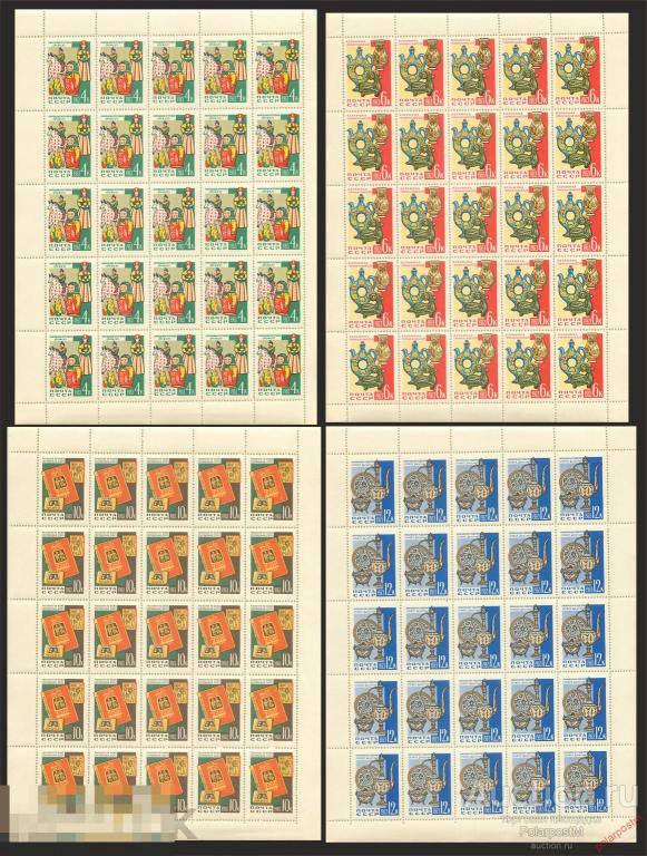 BYZ СССР 1963 2723-2726 (2817-2820) ДЕКОРАТИВНО-ПРИКЛАДНОЕ ИСКУССТВО