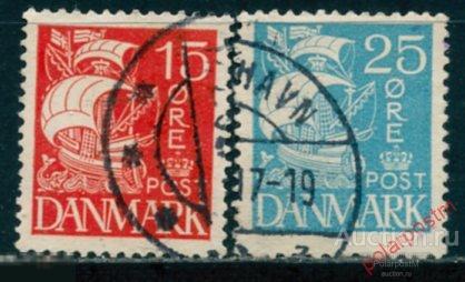 Y85 ДАНИЯ 1927 168+170 Каравелла. Флот. Парусники