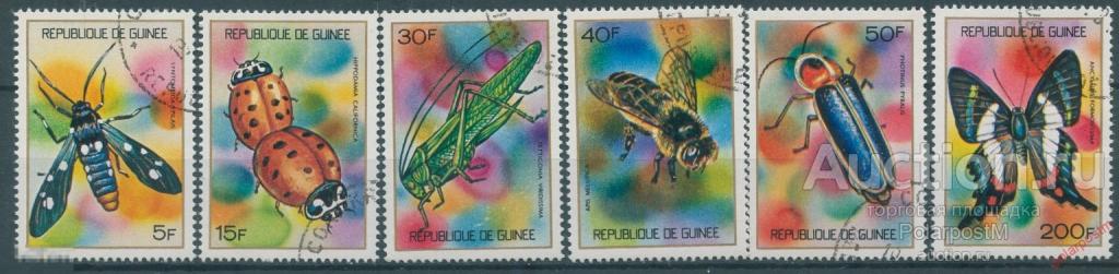 L55 ГВИНЕЯ 1973 661-666 Гвинейские насекомые. Фауна