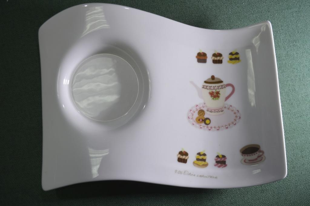 Блюдце фарфоровое габаритное "Villeroy Boch New Wave". Фарфор. Германия.
