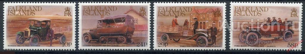 MS30 ФОЛКЛЕНДСКИЕ ОСТРОВА 1986 476-479 Ретро автомобили