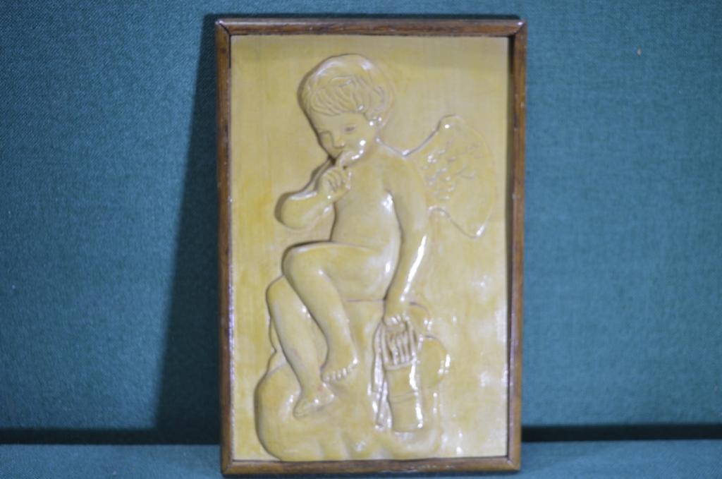 Панно деревянное настенное "Амур". Дерево. Лак. СССР.