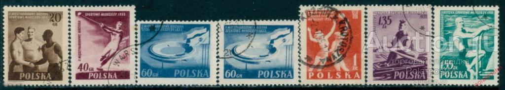 Y85 ПОЛЬША 1955 934-939 Международный молодежный спортивный фестиваль