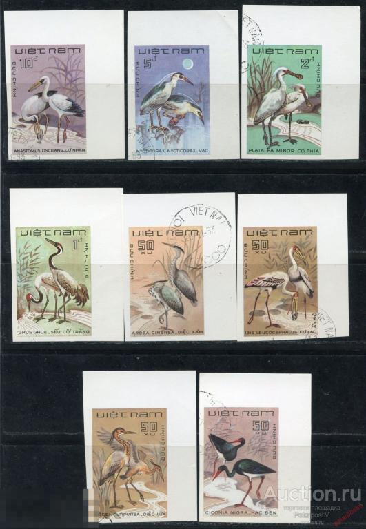 L55 ВЬЕТНАМ 1983 1390u-1397u Птицы. Журавли. Аисты. Фауна