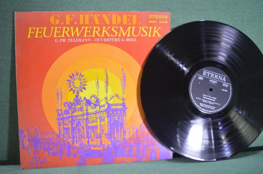 Пластинка виниловая "Feuerwerksmusic. Georg Handel. Georg Telemann". Винил, 1 lp. Eterna.
