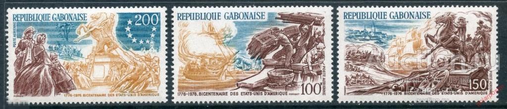 ГАБОН 1976 589-591 Авиапочта - 200-летие американской революции