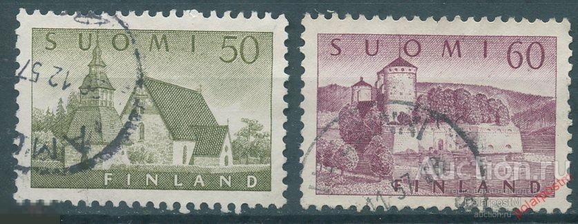 Y85 Финляндия 1957 474-475 Церковь Ламми & Замок Олофсборг. Архитектура. География