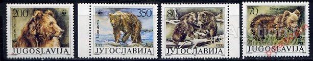 Югославия 1988 2260-2263 WWF Всемирный фонд дикой природы - бурые медведи. Фауна