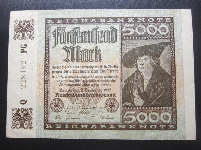 ГЕРМАНИЯ  5000    МАРОК  1922 г.