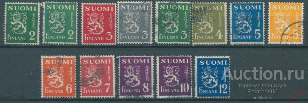 Y85 Финляндия 1945 296+ Лев Герб Финляндии. Стандартный выпуск