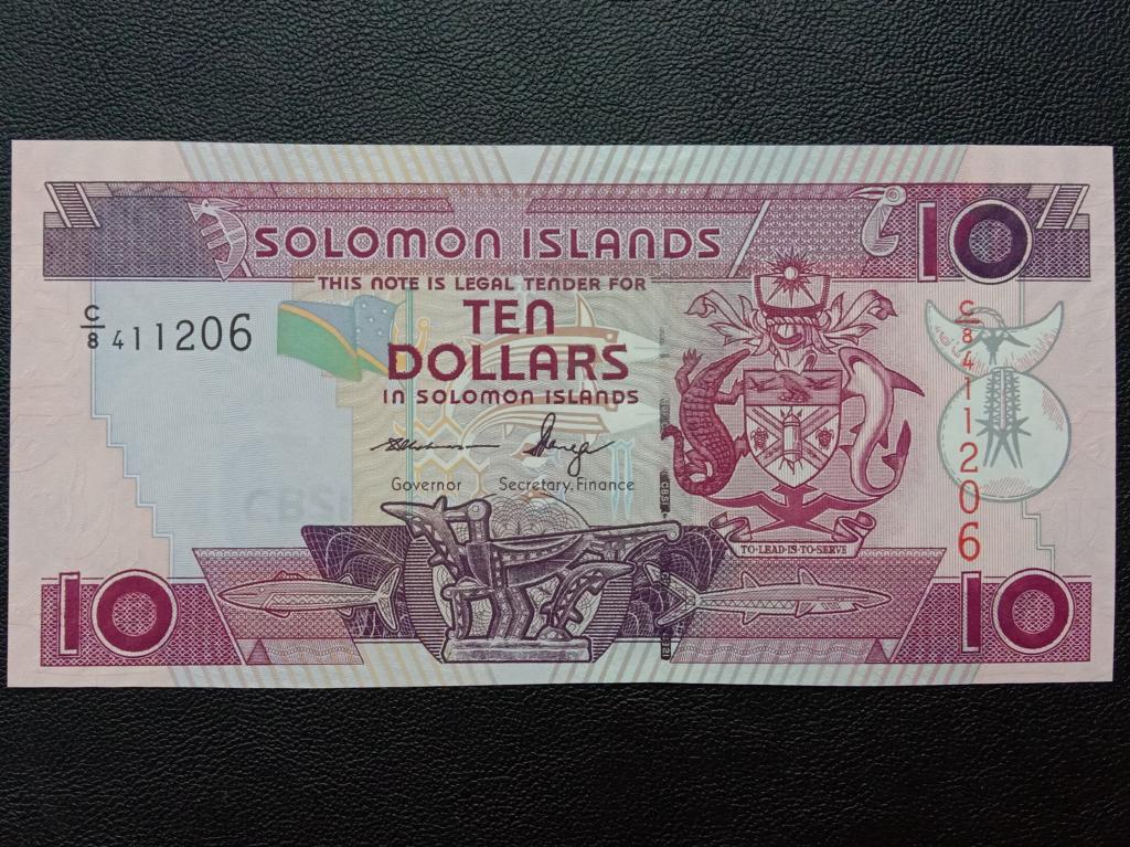 Соломоновы о-ва Соломоны  10 долларов 2005-09г.   UNC     P.27(3)