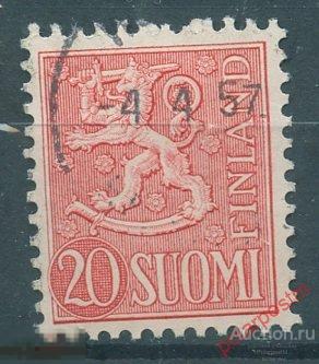 Y85 Финляндия 1954 431 Лев Герб Финляндии. Стандартный выпуск