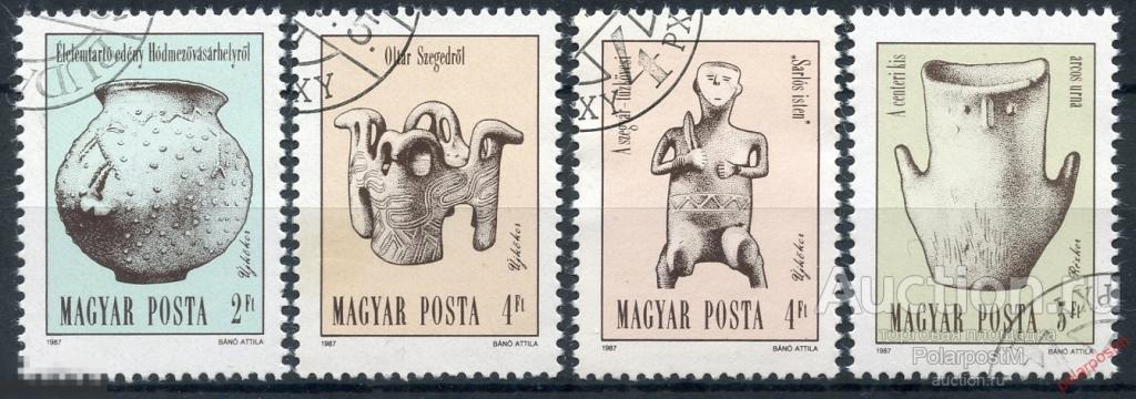 Y85 ВЕНГРИЯ 1987 3891-3894 Археологические находки. АРХЕОЛОГИЯ