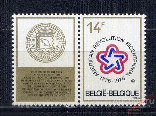 БЕЛЬГИЯ 1976 1849 Независимость США 200 лет. Война, президенты, корабли, лошади флаги