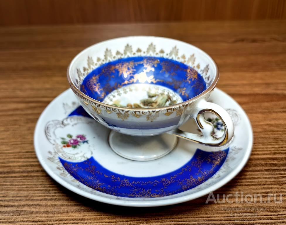 Кофейный набор пара фарфор Оскар Шлегельмильх Oscar Schlegelmilch Германия 50х гг