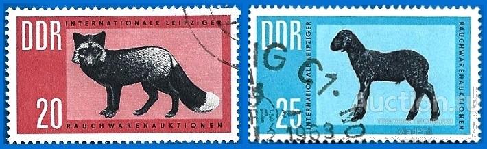 ГДР 1963 MiNr 945-46. Международный пушной аукцион (3 € | $ 1.75) CTO