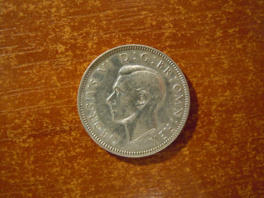 1 шиллинг 1943г Великобритания, Шотландский шиллинг, 5,64гр, серебро