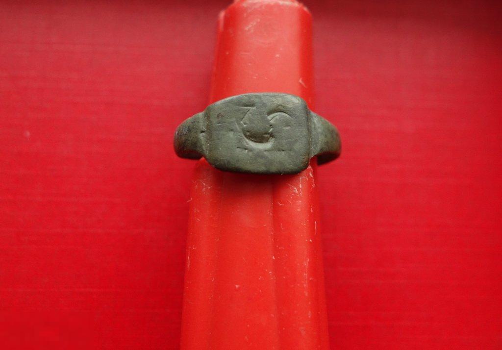 Перстень печать старинный патина орнамент