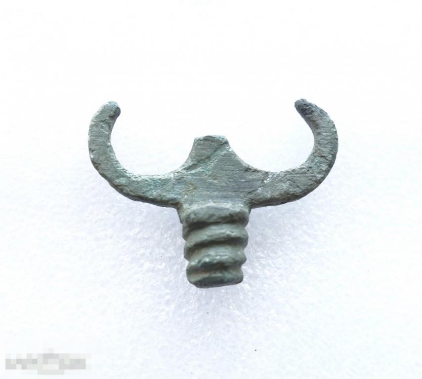 Старинная закрутка пробка =рога= бронза