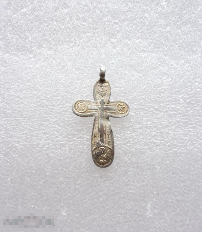 Нательный серебряный крест Серебро 84