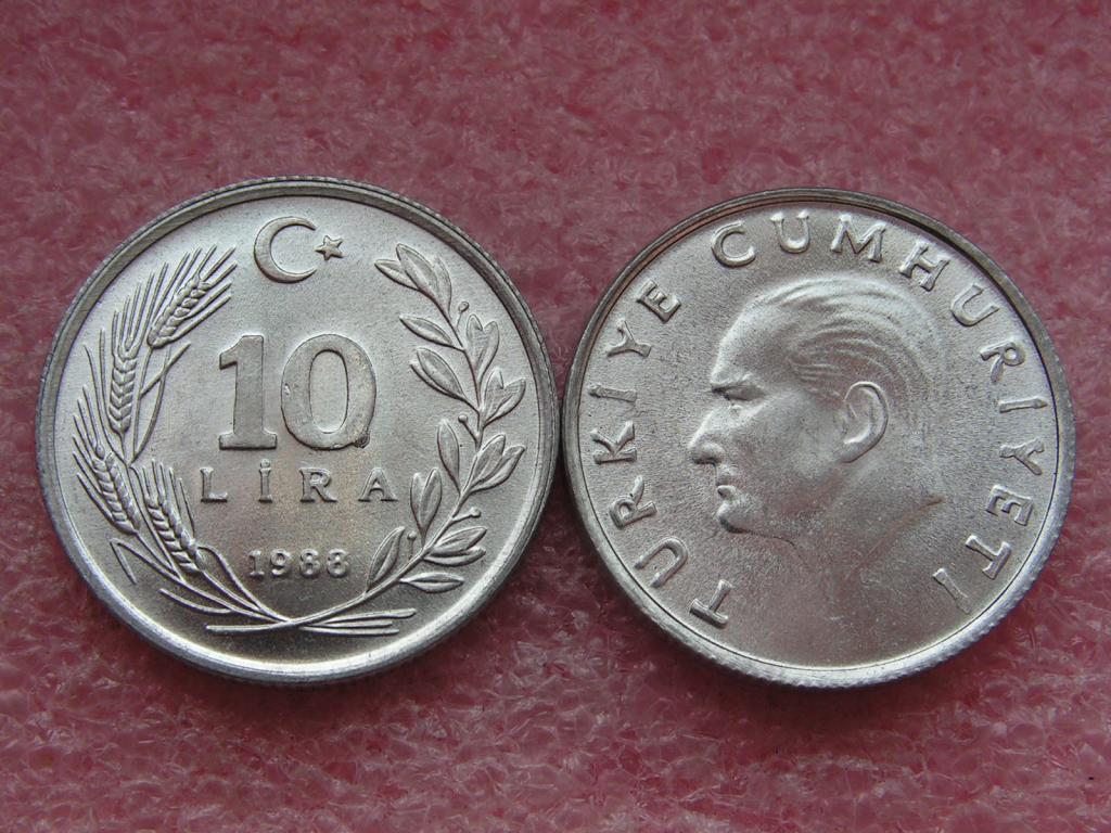 Турция 10 лир 1988 KM#964 unc
