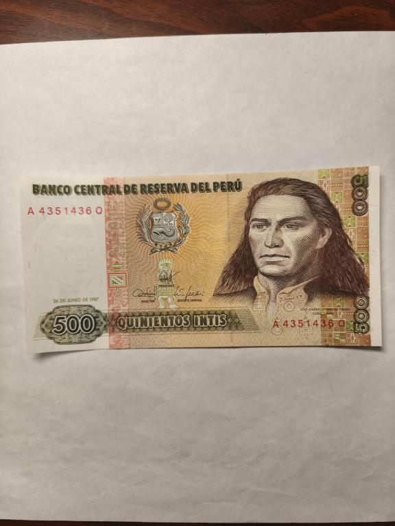 Перу 500 интис 1987 UNC