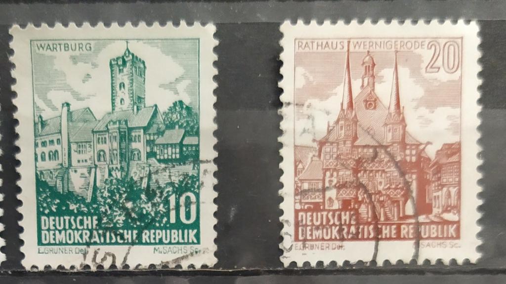 ГДР 1961 Mi# 836 837 Архитектура . гаш