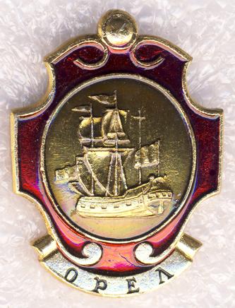 Парусный корабль * "Орел" * Серия «Петровские корабли» * Красный фон