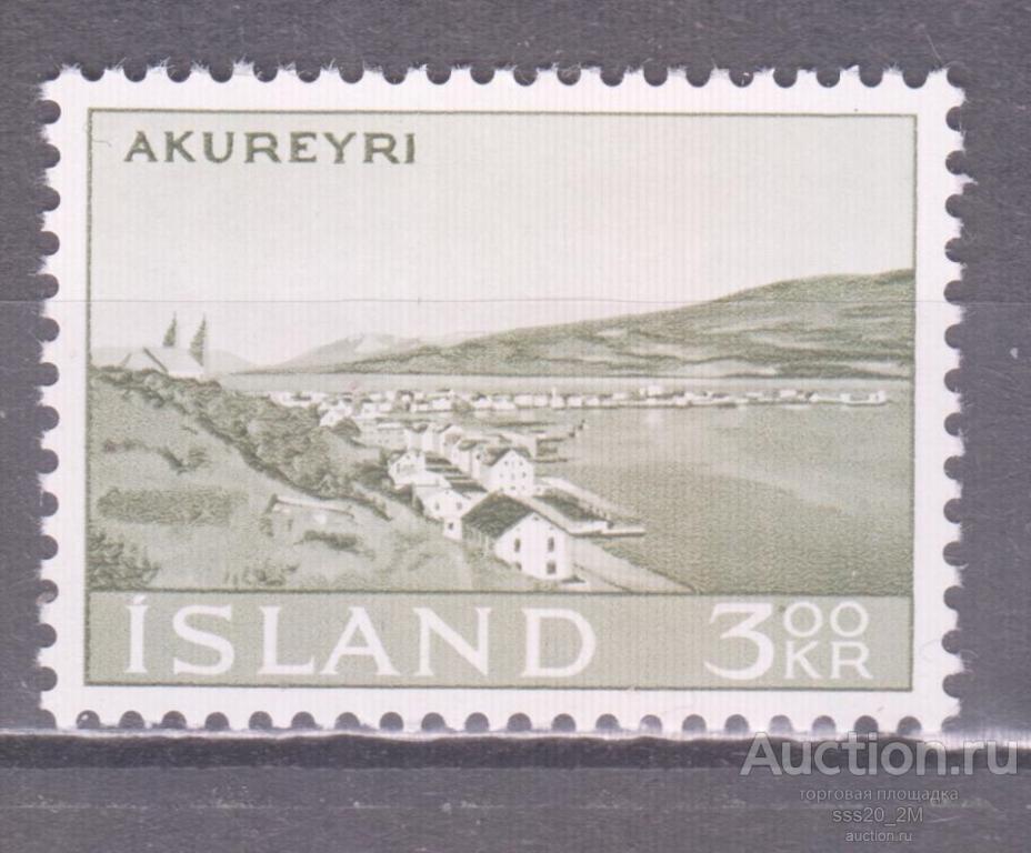 Исландия 1963 город Акюрейри Mi372 MNH