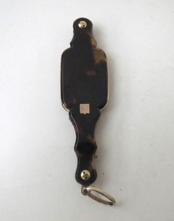 Лорнет старинный складной, черепаха