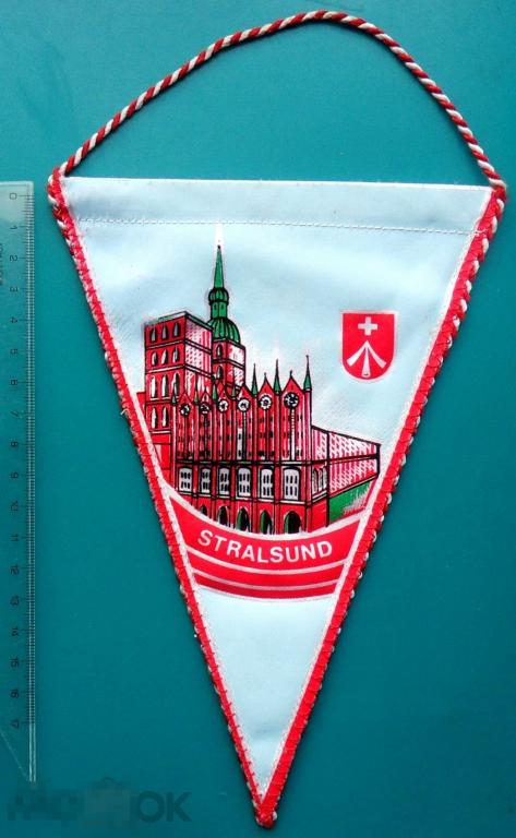 STRALSUND Штральзунд город на севере Германии в земле Передняя Померания -- вымпел --- РЕДКИЙ!!!