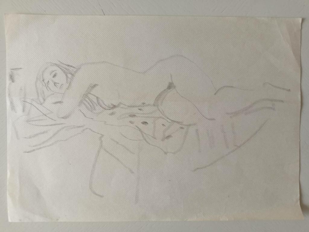 Бутрова М.Н. (1905-1989) Лежащая обнаженная натурщица