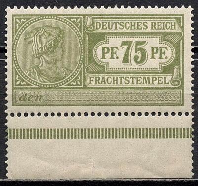 ❤1906 Германия Рейх Frachtstempelmarke Водяной Знак Поле ЛЮКС (Тёмная) MNH OG