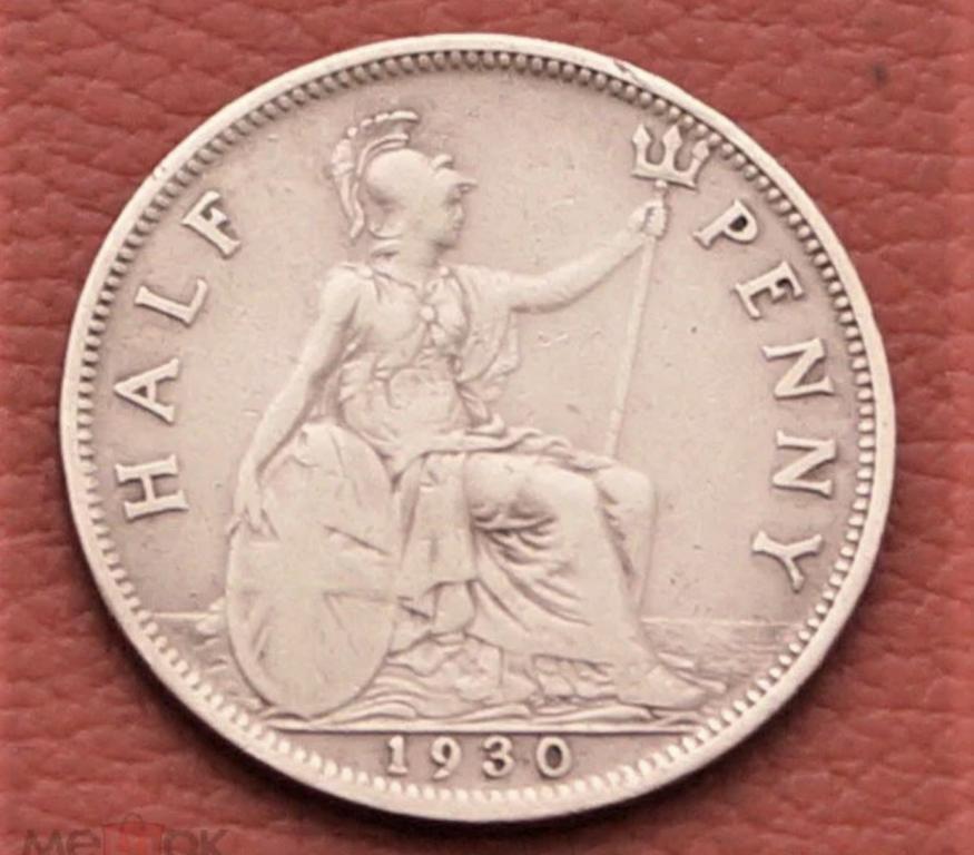 Великобритания 1/2 пенни 1930 - Георг Пятый