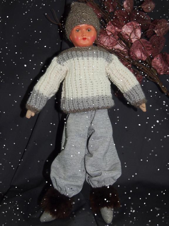 Винтажная КУКЛА - МАЛЬЧИК - Германия, 1950-е гг. - 40 см. | папье-маше