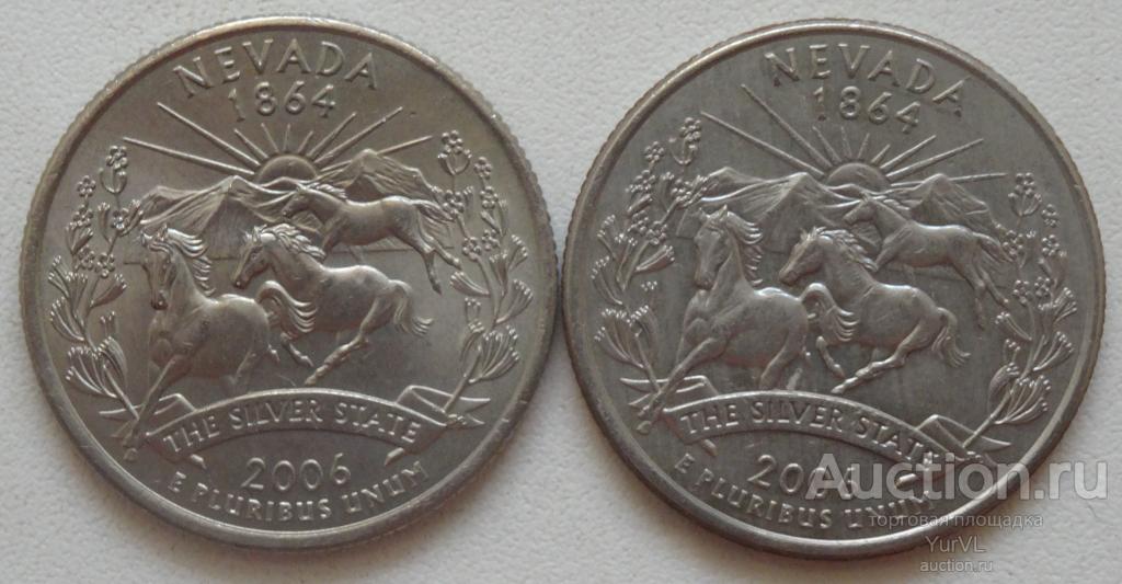 США 1/4 доллара 2006 года. Штат Невада. Монетный двор P.