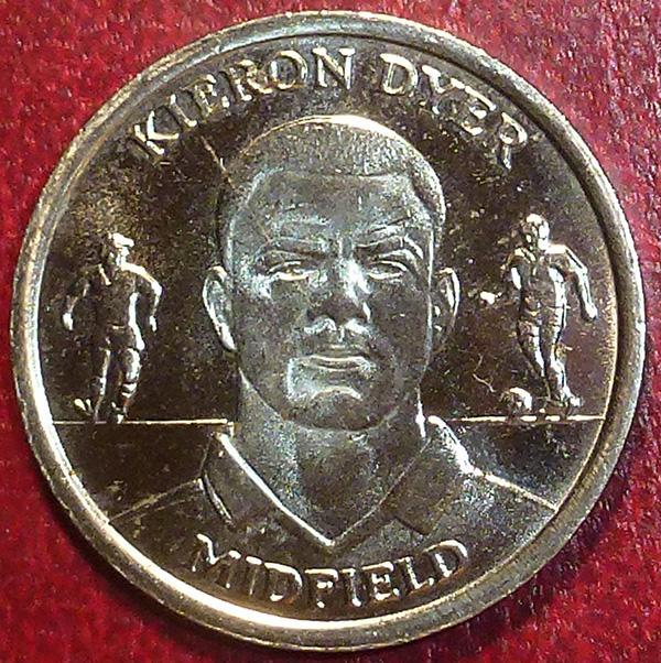 Великобритания. Жетон 2004 год. СБОРНАЯ АНГЛИИ - КИРОН ДАЙЕР KIERON DYER. Футбол.