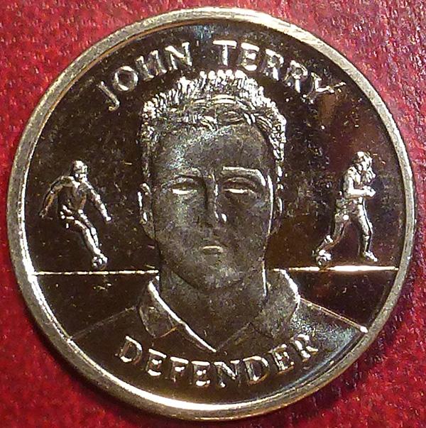 Великобритания. Жетон 2004 год. СБОРНАЯ АНГЛИИ - ДЖОН ТЕРРИ JOHN TERRY. Футбол.