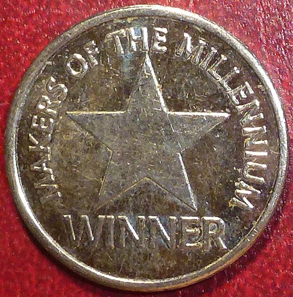 Великобритания. Жетон. 2000 год. МИЛЛЕНИУМ. Творцы Тысячелетия - WINNER.