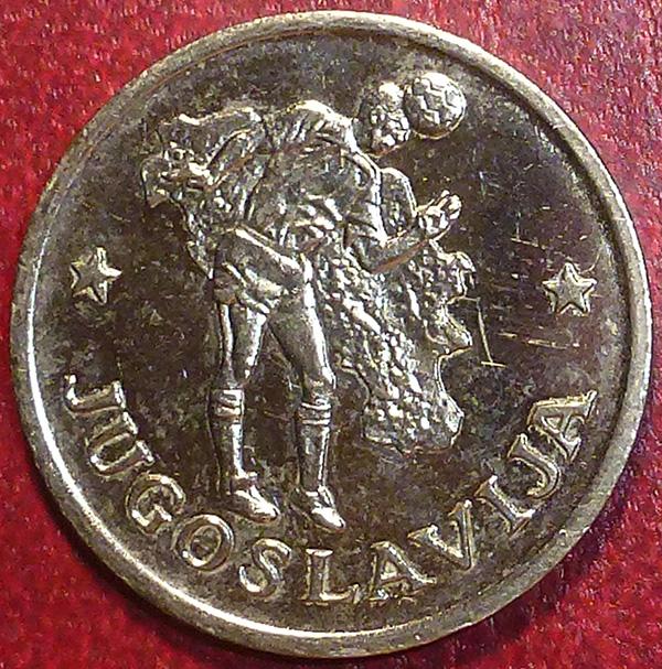 Великобритания. Жетон 1990 год. ЧЕМПИОНАТ МИРА ПО ФУТБОЛУ - ЮГОСЛАВИЯ. Футбол.