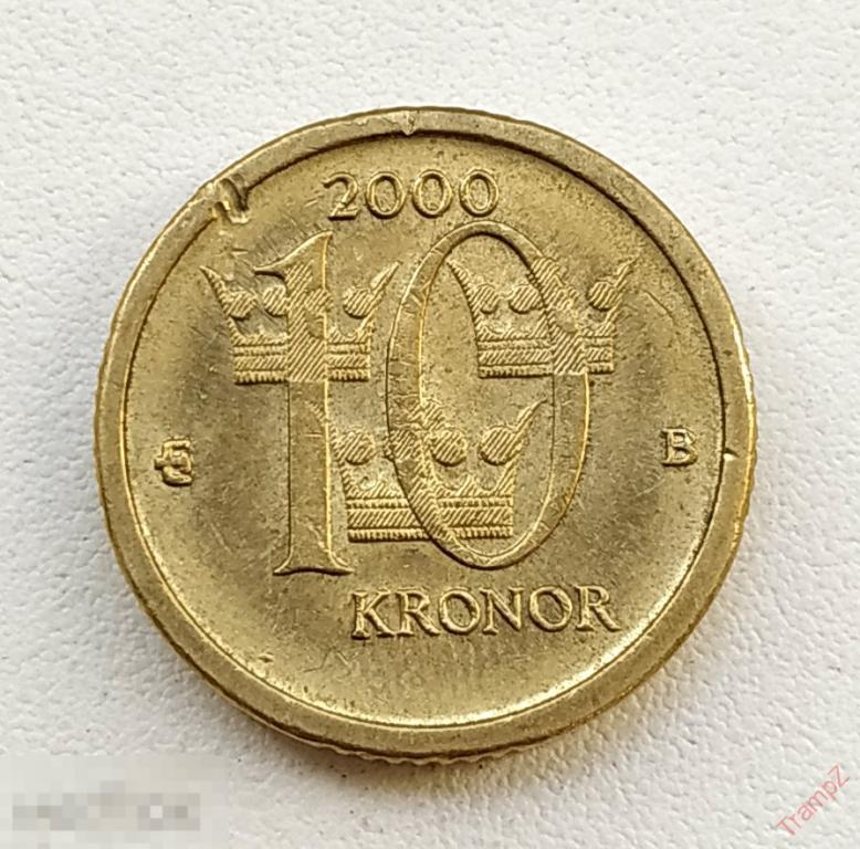 Швеция 10 крон 2000г