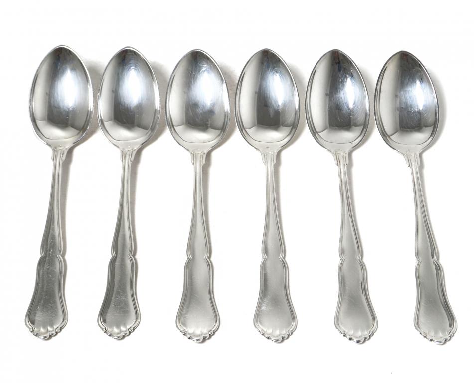Серебряные обеденные ложки, 6 шт. Дания, 1931 год.