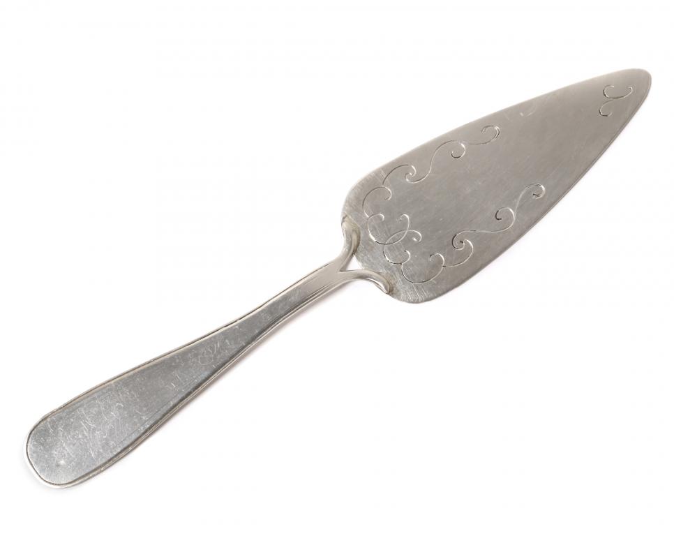 Серебряная сервировочная лопатка. Швеция, 1971 год.