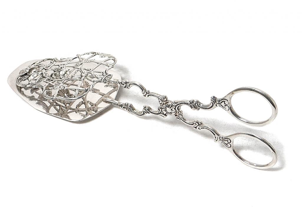 Серебряные кондитерские щипцы. Швеция.