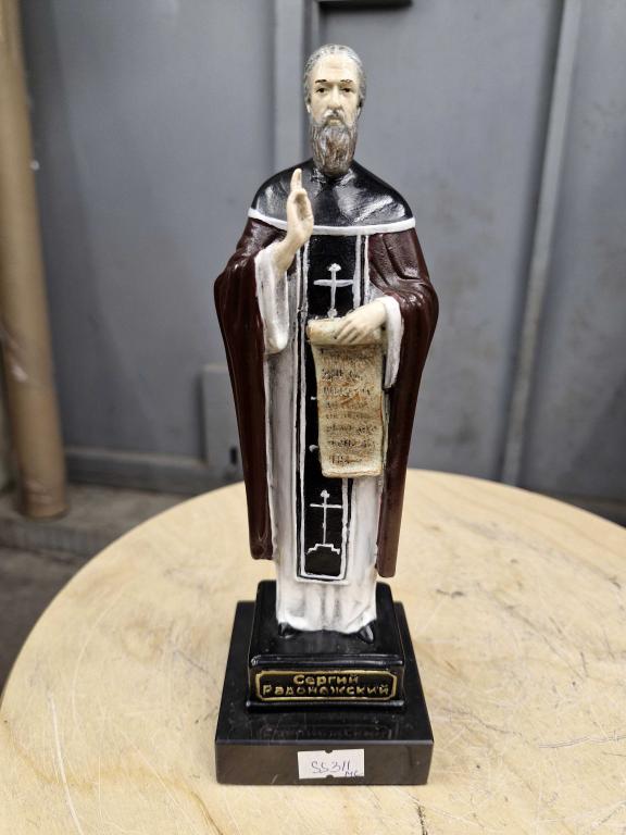 Сергий Радонежский 311 цветной. Статуэтка, бронза.