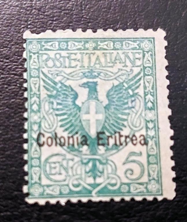 Итальянская Эритрея. Герб.Орёл. №21. Надпечатка. 1903.**