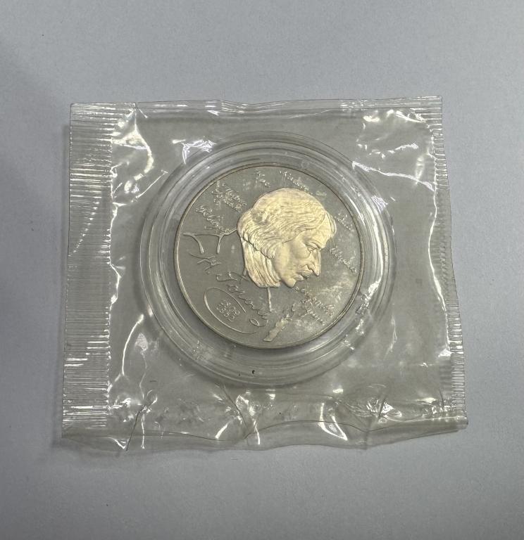 2 рубля 1994 Гоголь СЕРЕБРО Запайка